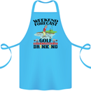 Weekend Forecast Golf with a Chance of Drinking Cotton Apron 100% Organic Turquoise