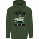 Weekend Forecast Golf with a Chance of Drinking Mens 80% Cotton Hoodie Forest Green