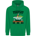 Weekend Forecast Golf with a Chance of Drinking Mens 80% Cotton Hoodie Irish Green