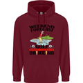 Weekend Forecast Golf with a Chance of Drinking Mens 80% Cotton Hoodie Maroon