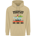 Weekend Forecast Golf with a Chance of Drinking Mens 80% Cotton Hoodie Sand