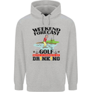 Weekend Forecast Golf with a Chance of Drinking Mens 80% Cotton Hoodie Sports Grey