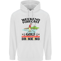 Weekend Forecast Golf with a Chance of Drinking Mens 80% Cotton Hoodie White