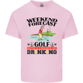 Weekend Forecast Golf with a Chance of Drinking Mens Cotton T-Shirt Tee Top Light Pink