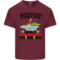 Weekend Forecast Golf with a Chance of Drinking Mens Cotton T-Shirt Tee Top Maroon