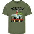 Weekend Forecast Golf with a Chance of Drinking Mens Cotton T-Shirt Tee Top Military Green