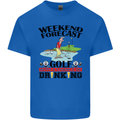 Weekend Forecast Golf with a Chance of Drinking Mens Cotton T-Shirt Tee Top Royal Blue