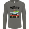 Weekend Forecast Golf with a Chance of Drinking Mens Long Sleeve T-Shirt Charcoal