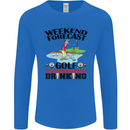 Weekend Forecast Golf with a Chance of Drinking Mens Long Sleeve T-Shirt Royal Blue