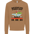 Weekend Forecast Golf with a Chance of Drinking Mens Sweatshirt Jumper Caramel Latte