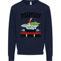 Weekend Forecast Golf with a Chance of Drinking Mens Sweatshirt Jumper Navy Blue