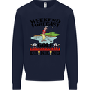 Weekend Forecast Golf with a Chance of Drinking Mens Sweatshirt Jumper Navy Blue