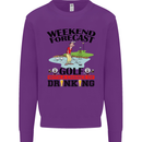 Weekend Forecast Golf with a Chance of Drinking Mens Sweatshirt Jumper Purple