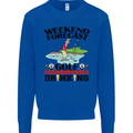Weekend Forecast Golf with a Chance of Drinking Mens Sweatshirt Jumper Royal Blue