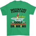 Weekend Forecast Golf with a Chance of Drinking Mens T-Shirt Cotton Gildan Irish Green