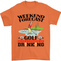 Weekend Forecast Golf with a Chance of Drinking Mens T-Shirt Cotton Gildan Orange