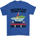 Weekend Forecast Golf with a Chance of Drinking Mens T-Shirt Cotton Gildan Royal Blue