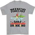 Weekend Forecast Golf with a Chance of Drinking Mens T-Shirt Cotton Gildan Sports Grey