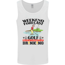 Weekend Forecast Golf with a Chance of Drinking Mens Vest Tank Top White