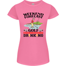 Weekend Forecast Golf with a Chance of Drinking Womens Petite Cut T-Shirt Azalea