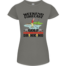 Weekend Forecast Golf with a Chance of Drinking Womens Petite Cut T-Shirt Charcoal