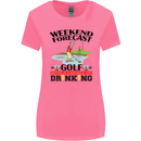 Weekend Forecast Golf with a Chance of Drinking Womens Wider Cut T-Shirt Azalea