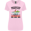 Weekend Forecast Golf with a Chance of Drinking Womens Wider Cut T-Shirt Light Pink