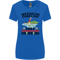 Weekend Forecast Golf with a Chance of Drinking Womens Wider Cut T-Shirt Royal Blue