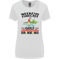 Weekend Forecast Golf with a Chance of Drinking Womens Wider Cut T-Shirt White