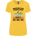Weekend Forecast Golf with a Chance of Drinking Womens Wider Cut T-Shirt Yellow