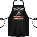 Weekend Forecast Motorbikes Cotton Apron 100% Organic Black