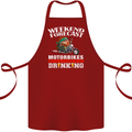 Weekend Forecast Motorbikes Cotton Apron 100% Organic Maroon