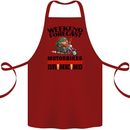 Weekend Forecast Motorbikes Cotton Apron 100% Organic Maroon