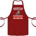 Weekend Forecast Motorbikes Cotton Apron 100% Organic Maroon