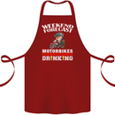 Weekend Forecast Motorbikes Cotton Apron 100% Organic Maroon
