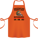 Weekend Forecast Motorbikes Cotton Apron 100% Organic Orange