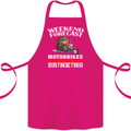 Weekend Forecast Motorbikes Cotton Apron 100% Organic Pink