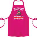 Weekend Forecast Motorbikes Cotton Apron 100% Organic Pink