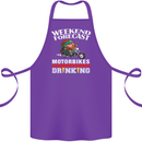 Weekend Forecast Motorbikes Cotton Apron 100% Organic Purple