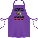 Weekend Forecast Motorbikes Cotton Apron 100% Organic Purple