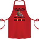 Weekend Forecast Motorbikes Cotton Apron 100% Organic Red
