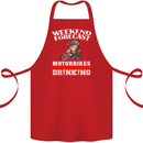 Weekend Forecast Motorbikes Cotton Apron 100% Organic Red