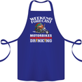Weekend Forecast Motorbikes Cotton Apron 100% Organic Royal Blue