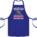 Weekend Forecast Motorbikes Cotton Apron 100% Organic Royal Blue