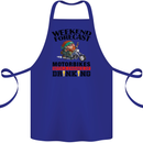 Weekend Forecast Motorbikes Cotton Apron 100% Organic Royal Blue