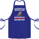 Weekend Forecast Motorbikes Cotton Apron 100% Organic Royal Blue