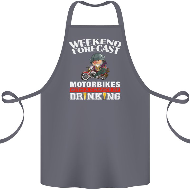 Weekend Forecast Motorbikes Cotton Apron 100% Organic Steel