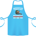 Weekend Forecast Motorbikes Cotton Apron 100% Organic Turquoise