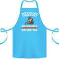 Weekend Forecast Motorbikes Cotton Apron 100% Organic Turquoise