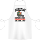 Weekend Forecast Motorbikes Cotton Apron 100% Organic White
